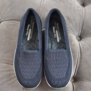 Skechers Dark Blue Slip-On Mesh Comfort Shoes